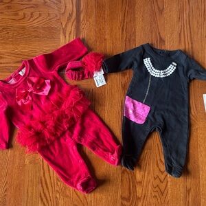 NEW Red and Black Kids One Piece Set